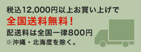 税込12,000円以上お買い上げで全国送料無料！配送料は全国一律756円